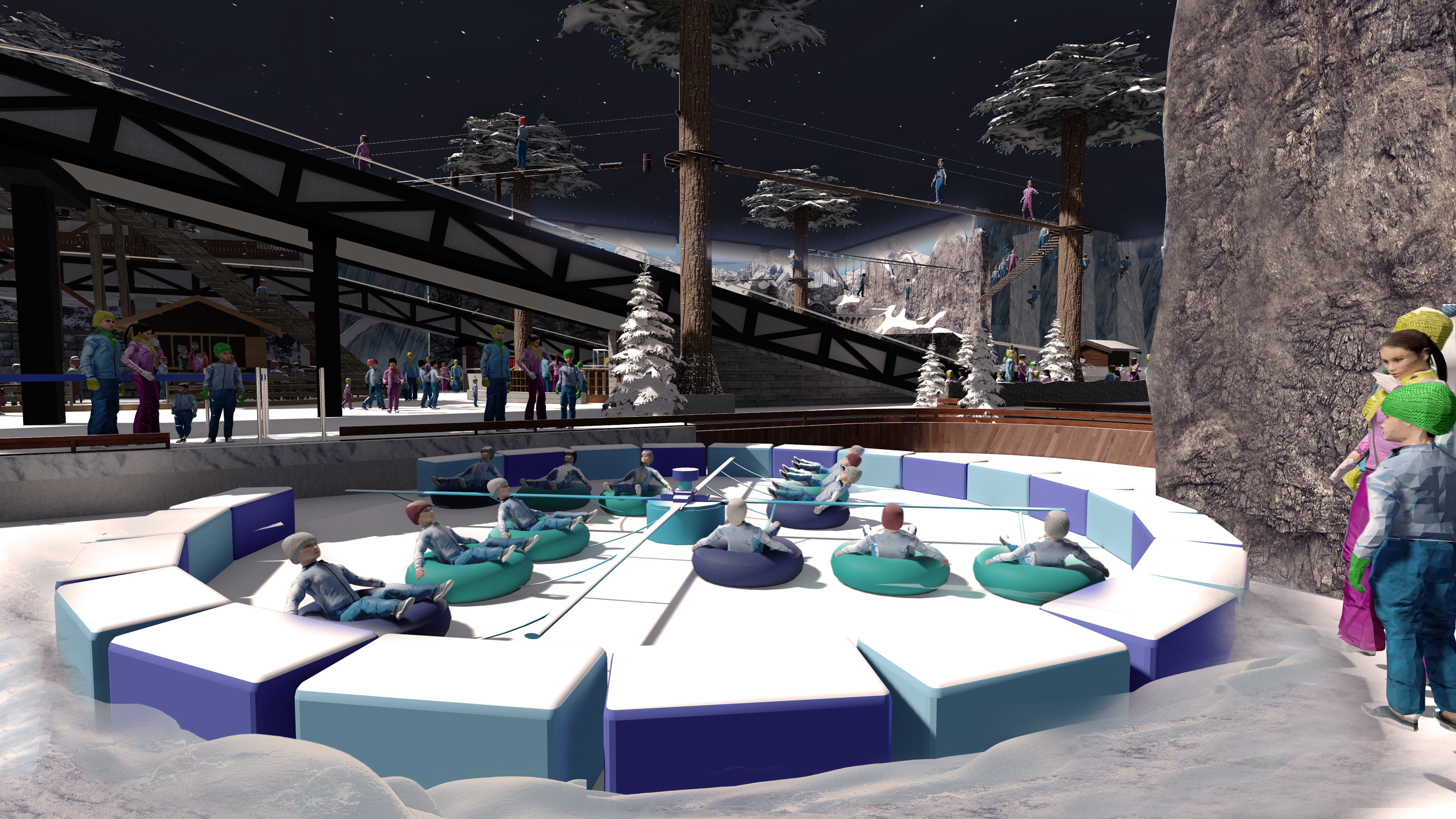 Indoor snow themepark - Snowplay Snow Caroussel